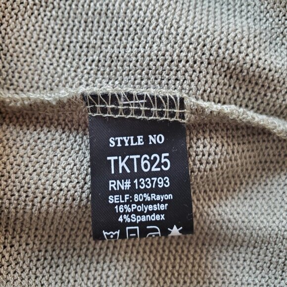 POL SZ L "Look In Your Eyes" Lightweight Long Sleeve Sweater in Dusty Olive - Picture 9 of 10